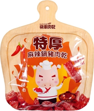 Picture of Express Pork Jerky Signature Extra Thick Pork Jerky (Spicy Pot Flavor) 220g Luxury Upgraded Packaging (Individual Packaging) [Parallel Import]