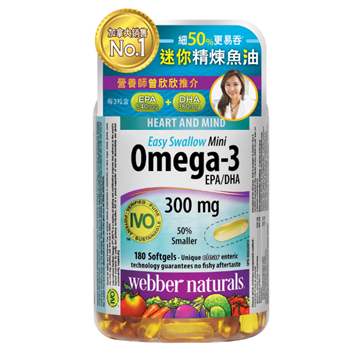 Picture of Webber Naturals Omega-3 mini EPA/DHA 180 Softgels