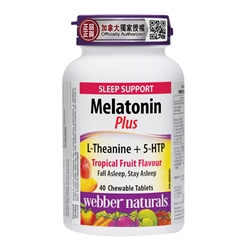 Webber Naturals Melatonin Plus(L-Theanine + 5-HTP) 40 Tablets