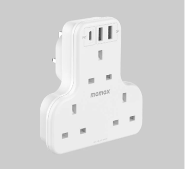 Picture of Momax ONEPLUG PD20W 2A1C 3-Position T-Socket US6 [Original Licensed]