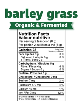 Picture of Prairie Naturals Fermented Organic Barley Grass 150g