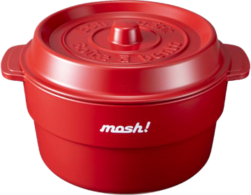 图片 Mosh 拿铁炖锅款午餐盒530ml (红色) [平行进口]