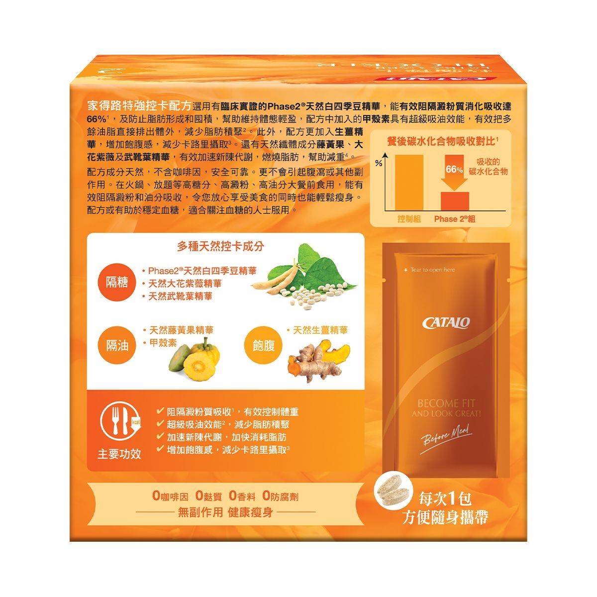 CATALO Extra Carb Blocker Formula 60ct | Slimming & Fitness | ESDlife健康網購