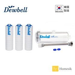 Dewbell F15 洗臉盤除氯過濾器套裝 (過濾器1個,濾芯4件)  [原廠行貨]