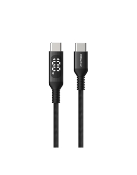 圖片 Momax Elitelink USB-C to USB-C PD 100W LED尼龍編織充電線 (1.2m) DC22D [原廠行貨]