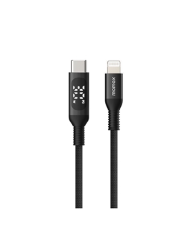 Picture of Momax Elitelink USB-C to Lightning PD 30W LED Nylon Braided Charging Cable (1.2m) DL52D [Original Product]