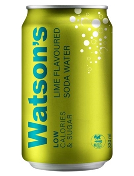 Picture of Watson's Lime Soda Water 334 ml 24 Cans