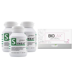 Biogency Synext 30 Tablets x 3 bottles and Enervite Biolax Stage 2 20 Sachets