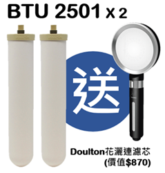 Doulton BTU 2501 滤芯_2 支组合价_送Doulton花洒连滤芯