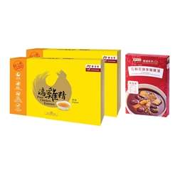 Eu Yan Sang Pure Chicken Essence (10 Sachets / Box) x 2 & Double Boiled(Dendrobium, American Ginseng, Pork Shank Soup) x 1 Box