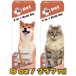 Dr,pet 3 in 1 Krill Oil For Dog & Cat 237ml