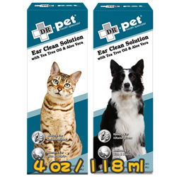 Dr.pet Ear Clean Solution with Tea Tree Oil and Aloe Vera For dog & cat 118ml