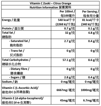 图片 Zooki 强效脂质体维他命C (1000mg) 香橙味30包x 15ml