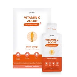 Vitamin C Zooki (1000mg) (Citrus Orange) 14 sachets x15ml