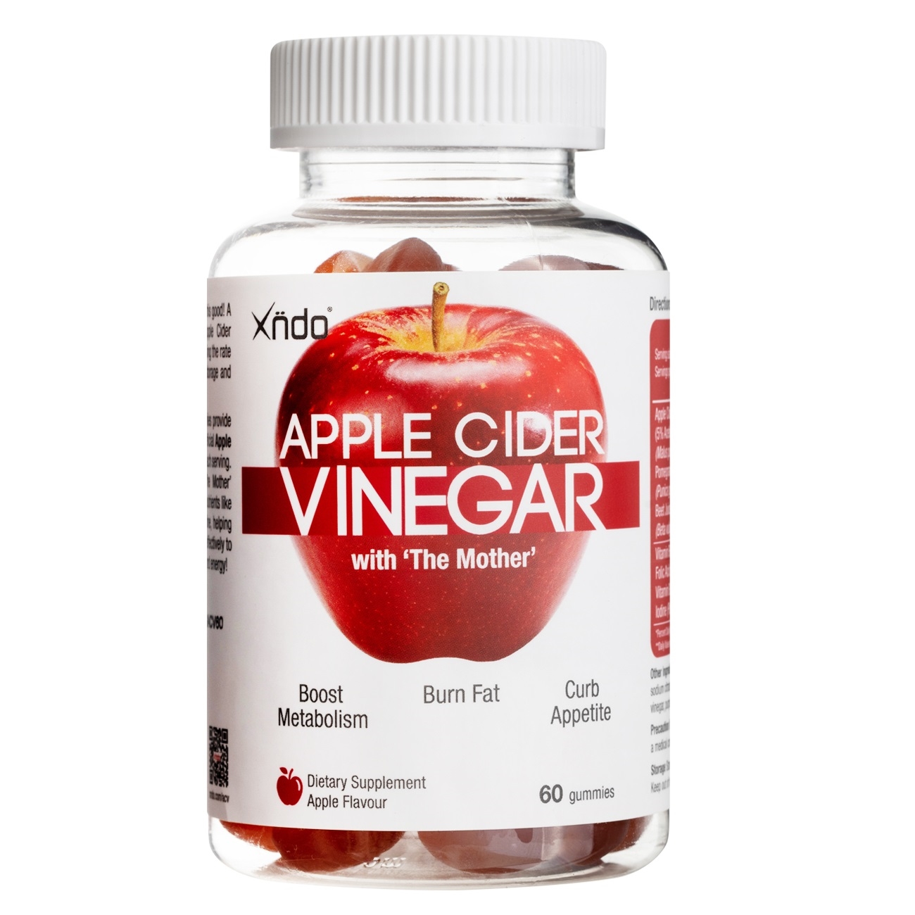XNDO APPLE CIDER VINEGAR 'THE MOTHER'(60 GUMMIES) Slimming & Fitness