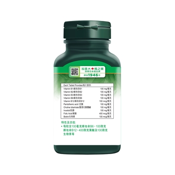 Picture of Adrien Gagnon B Complex 100 with Folic Acid 100 Tablets
