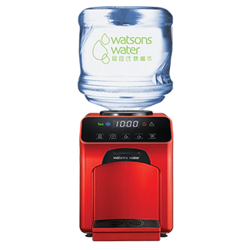 圖片 屈臣氏 Wats-Touch 冷熱水機 (紅色)+ 12L蒸餾水 x 8樽 (電子水券) [原廠行貨]