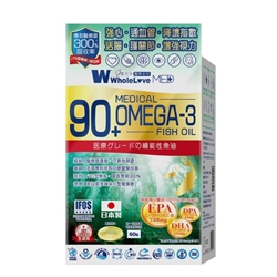 WholeLoveMed 90+ Medical Omega-3 Fish Oil 60pcs [Parallel Import]