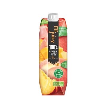 Picture of Mr Juicy 100% Peach Mango Juice 1L x 12 bottles
