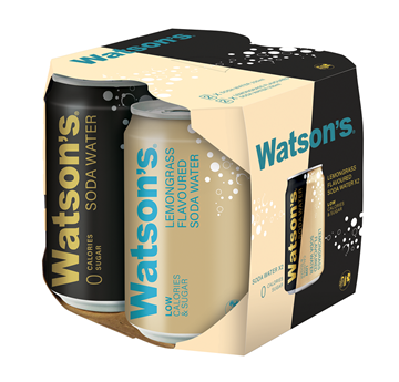 圖片 Watson's 屈臣氏蘇打水 + 檸檬草味蘇打水 330毫升  4罐 x 6件