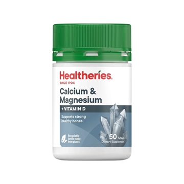 Picture of Healtheries Calcium + Magnesium + Vit D Tablets 50s