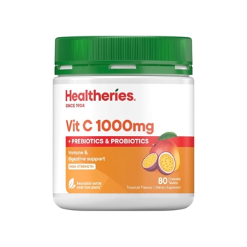 Picture of Healtheries Vit C 1000mg With Prebiotics & Probiotics 80s