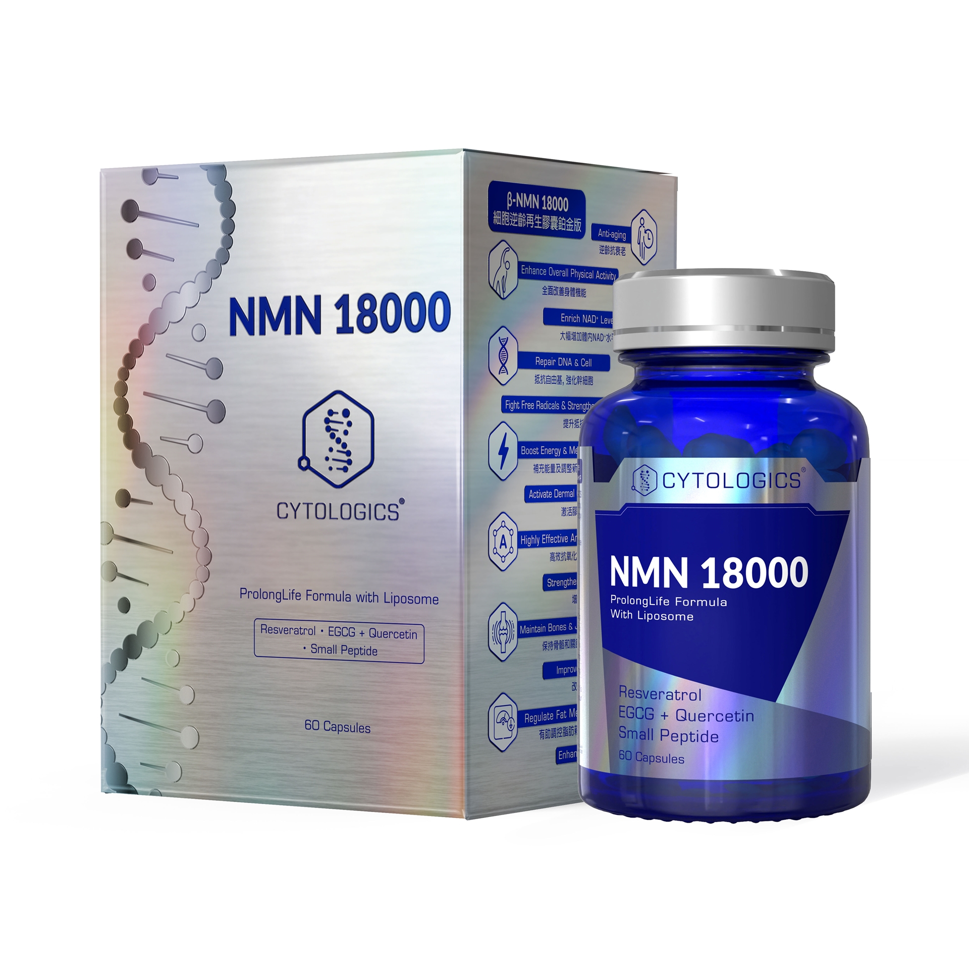 CYTOLOGICS伊胞樂Liposome β-NMN18000鉑金版60粒