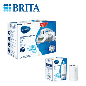 Picture of BRITA On Tap Bacteria Faucet Water Filter (Includes 1 Filter Cartridge) + Bacteria Filter Faucet Water Filter Cartridge (1 Piece Pack) [Original Licensed]