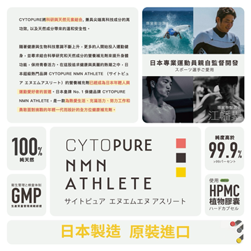 圖片 CYTOPURE NMN Athlete Recovery+ 120粒