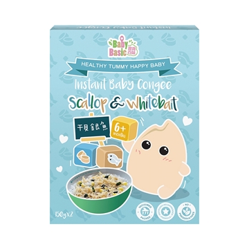 Picture of Baby Basic Organic instant Me-Me Congee (Scallop & Whitebait) 150gx2