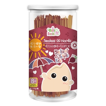 Picture of Baby Basic Sunshine QQ Noodle (Beetroot & Purple rice) 200g