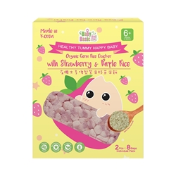 寶寶百味 Baby Basic 有機士多啤梨紫米胚芽米餅 7.5gx8