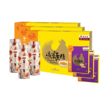 Picture of Eu Yan Sang Original Chicken Essence (10 packs) x3 boxes + Ganoderma Lucidum and Jujube Cake x 3 bottles + Free Fish Maw Chicken Essence (1 pack) x 3 boxes