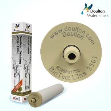 圖片 Doulton 道爾頓 BioTect Ultra BTU 2501 NSF 10吋 矽藻瓷濾芯及FRC9B04 減氟濾芯 [原廠行貨] (送 Doulton Shower Filter)