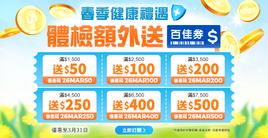 <p>領取身體檢查優惠碼</p>