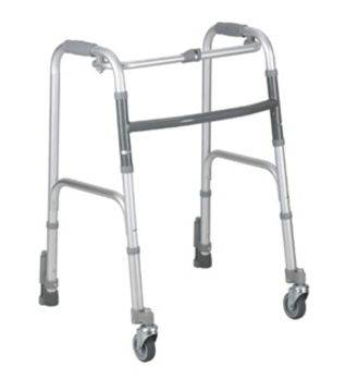 图片 银适 可折合式有辘助行架 附下压式弹簧煞车装置)