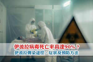 伊波拉病毒死亡率高達90%？伊波拉傳染途徑、症狀及預防方法
