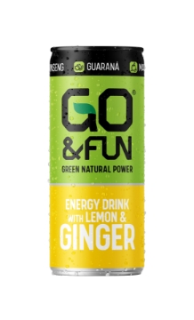 Picture of GO & FUN Lemon & Ginger Energy Drink 250ML (24 bottles)